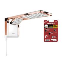 Chuveiro Lorenzetti Acqua Duo Ultra Eletrônico Branco/Rose Gold 127V + Resistência