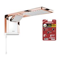 Chuveiro Lorenzetti Acqua Duo Ultra Eletrônico Branco/Rose Gold 220V + Resistência