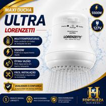 Chuveiro Maxi Ducha Ultra Lorenzetti 5500W 127V Multitemperaturas Original Chuveiro Maxi Ducha Ultra Lorenzetti 5500W 127V Multitemperaturas Original
