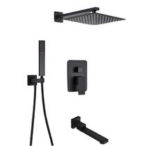 Chuveiro Moderno Luxo Monocomando Parede 4 Peças Preto 30cm Misturador Duchinha Preto Fosco Elegante Modelo Registro Alto Padrão Premium Quadrado Chuveiro Moderno Luxo Monocomando Parede 4 Peças Preto 30cm Misturador Duchinha Preto Fosco Elegante Modelo Registro Alto Padrão Premium Quadrado