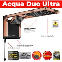 Chuveiro Ou Ducha Para Aquecedor Solar e a Gas Preto Com Rose Acqua Duo Ultra 220v 7800w