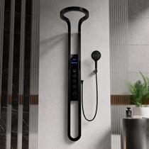 Chuveiro Para Banheiro Multifunção Display Digital Luxuoso Cinza Escuro
