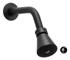 Chuveiro Parede Ducha Articulável Preto Fosco Aquecimento