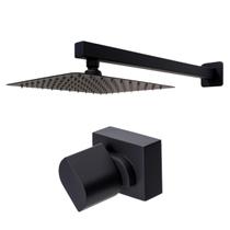 Chuveiro Piscina Chuveirão 20x20 Gota P/ Base Docol Preto