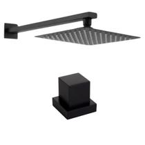 Chuveiro Piscina Chuveirão 20x20 Volante Base Docol Preto Chuveiro Piscina Chuveirão 20x20 Volante Base Docol Preto