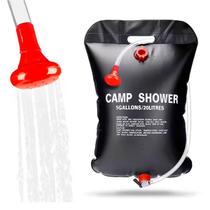 Chuveiro Portátil para Camping, 20 Litros, Aquecimento Solar, com Mangueira e Regador, Preto