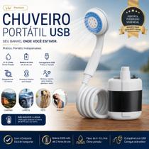 Chuveiro Portátil USB Para Camping Viagem Pesca Motorhome Carro Pet e Emergência