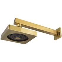 Chuveiro Quadrado Auto Limpante com Braço Parede Ducha Fria Dourado Chuveiro Quadrado Auto Limpante com Braço Parede Ducha Fria Dourado