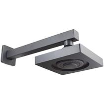 Chuveiro Quadrado Auto Limpante com Braço Parede Ducha Fria Preto Chuveiro Quadrado Auto Limpante com Braço Parede Ducha Fria Preto