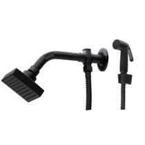 Chuveiro Quadrado Black Fosco Com Duchinha Manual Aquecedor Solar E Gas