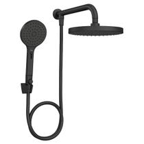 Chuveiro Redondo De Parede Com Desviador Black Matte Deca Chuveiro Redondo De Parede Com Desviador Black Matte Deca