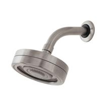 Chuveiro redondo drop com braço de parede 12cm em aço inox escovado dp8720p
