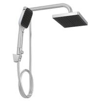 Chuveiro Retangular De Parede Com Desviador Cromado Deca