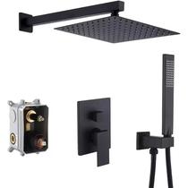 Chuveiro Slim Ducha Metal Preto Fosco Misturador Monocomando Chuveiro Slim Ducha Metal Preto Fosco Misturador Monocomando