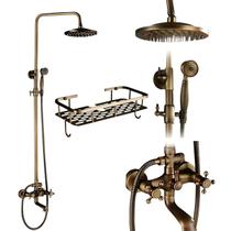 Chuveiro Vintage Clássico Bronze Antigo Misturador Retrô