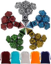 CiaraQ de dados poliédrico com 5 bolsas para jogos de tabuleiro MTG DND