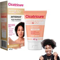 Cicatricure Protetor Solar Facial Cor Media FPS 50 Pró Colágeno Antissinais Toque Seco 40g Cicatricure Protetor Solar Facial Cor Media FPS 50 Pró Colágeno Antissinais Toque Seco 40g
