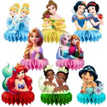 CICICO 8 Piezas Centros de Mesa Doble Faz Princesas