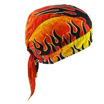 Ciclismo Headwraps Skull Cap Biker Gótico Vintage Flame Skull Printed Pirate Hat - Cinza