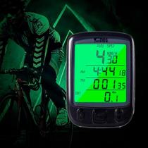 Ciclocomputador Bike Luz LED Display Claro e Resistente