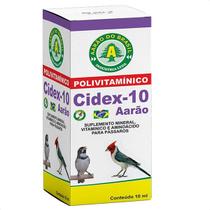 Cidex 10 Aarão 10ml - Polivitamínico Para Pássaros E Aves Cidex 10 Aarão 10ml - Polivitamínico Para Pássaros E Aves
