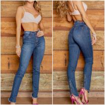 Cigarette cintura alta botões