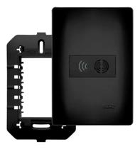 Cigarra Bivolt Embutir Com Placa 4x2 Habitat Black- Fame