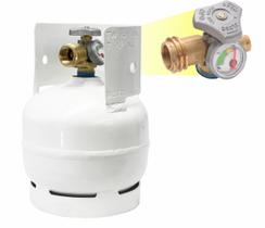 Cilindro de Gás Propano Flame King 3 lb em Aço com Manômetro e Válvula OPD Cilindro de Gás Propano Flame King 3 lb em Aço com Manômetro e Válvula OPD