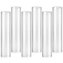 Cilindro de vidro com manga de castiçal Hurricane, 6 peças, 12x6cm