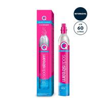 Cilindro Extra de CO2 60 Litros SodaStream Rosa para Máquinas Quick Connect Terra Duo Art e Gaia