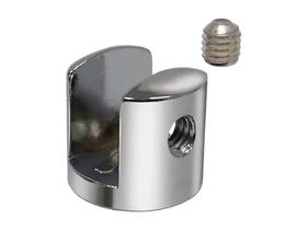 Cilindro Fenda Cromado Para Vidros 11mm 10 Unidades Super Vidros Cilindro Fenda Cromado Para Vidros 11mm 10 Unidades Super Vidros