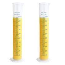 Cilindro graduado de plástico AKOLAFE, pacote com 2, 1000 mL, transparente