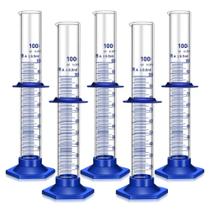 Cilindro graduado de vidro espesso Qesdaoxu 100mL (5PCS) Cilindro graduado de vidro espesso Qesdaoxu 100mL (5PCS)