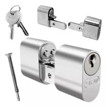 Cilindro Miolo Cromado para Fechadura Stam 803/804 2 chaves