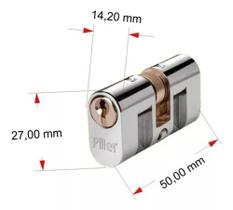 Cilindro Miolo Tambor Fechadura Piller modelo Aliança Cilindro Miolo Tambor Fechadura Piller modelo Aliança