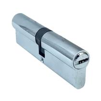 Cilindro miolo tambor p/ fechadura pado cromado euro 100 mm (10 cm) multiponto (caveira) + parafuso