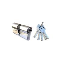 Cilindro miolo tambor p/ fechadura pado cromado euro 60mm (6 cm) chave multiponto (caveira) c/ parafuso Cilindro miolo tambor p/ fechadura pado cromado euro 60mm (6 cm) chave multiponto (caveira) c/ parafuso