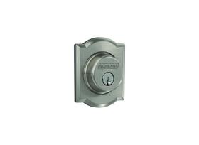 Cilindro único de níquel acetinado Deadbolt Lock Schlage Camelot Cilindro único de níquel acetinado Deadbolt Lock Schlage Camelot