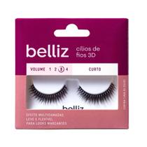 Cílios de Fios 3d Curto Belliz Volume 3 Cód.2647