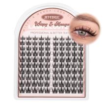 Cílios em tufos JIMIRE estilo manga, leves e esfumados, 814 mm, 100 peças Cílios em tufos JIMIRE estilo manga, leves e esfumados, 814 mm, 100 peças