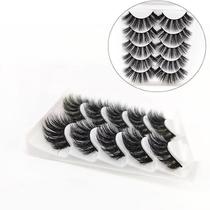 Cílios Falso Handmade Wispy Fluffy Long Lashes 3d Mink Ey