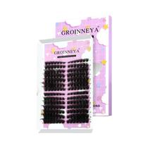 Cílios Individuais Fluffy Faux Mink GROINNEYA Kit De Cílios Em Cluster Volume Misturado Para