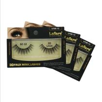 Cílios Laflare 3D Faux Mink Silk Lashes SD12 (3 pacotes)