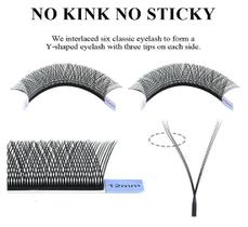 CÍLIOS NAGARAKU - PONTA TRIPLA - 3 Y - YYY - CURVATURA D - 0,07mm - Volume Brasileiro