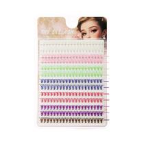 Cílios Naturais D Curl Em Grupos De 260 Peças 10-12 Mm Reutilizáveis Branco Rosa Azul Verde Roxo