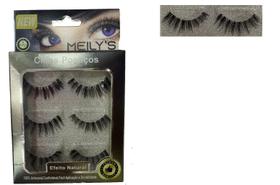 Cílios Postiços 100% Artesanal, Efeito Natural, Cartela C/ 3 Pares Meilys Cílios Postiços 100% Artesanal, Efeito Natural, Cartela C/ 3 Pares Meilys