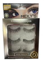 Cílios Postiços 100% Artesanal, Efeito Natural, Cartela C/ 3 Pares Meilys Cílios Postiços 100% Artesanal, Efeito Natural, Cartela C/ 3 Pares Meilys
