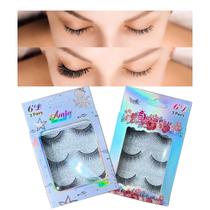 Cílios Postiços 100% Artesanal, Efeito Natural, Cartela C/ 3 Pares Meilys Cílios Postiços 100% Artesanal, Efeito Natural, Cartela C/ 3 Pares Meilys