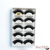 Cílios postiços 3D G809 - cartela com 05 pares Cílios postiços 3D G809 - cartela com 05 pares