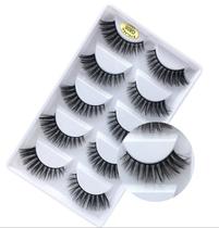 Cílios Postiços 3d Volumosos Cartela Com 5 Pares